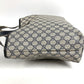 GUCCI 211134 GG Supreme Sherry Line GG Logo Shoulder Tote Bag in GG Supreme Canvas, Unisex, Navy
