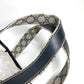 GUCCI 211134 GG Supreme Sherry Line GG Logo Shoulder Tote Bag in GG Supreme Canvas, Unisex, Navy