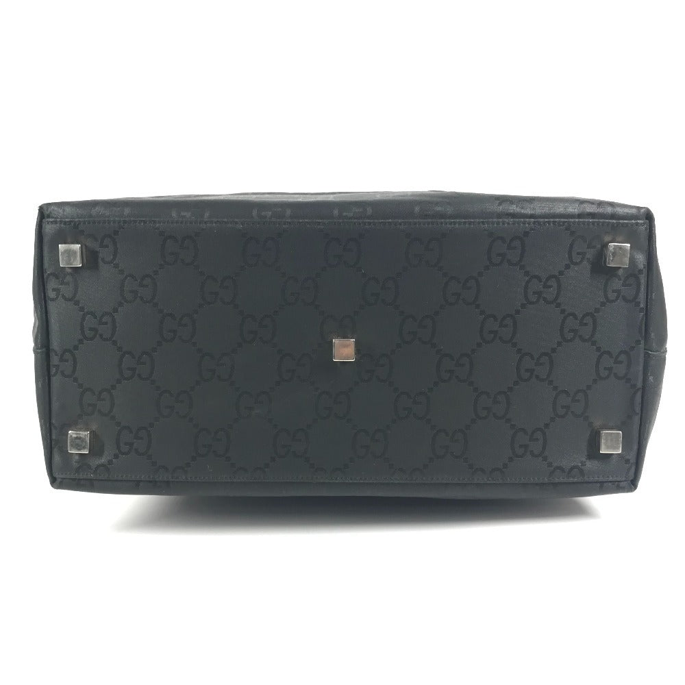 GUCCI 012-0380 Logo GG Vertical Tote Bag, Handbag, Nylon, Unisex, Black