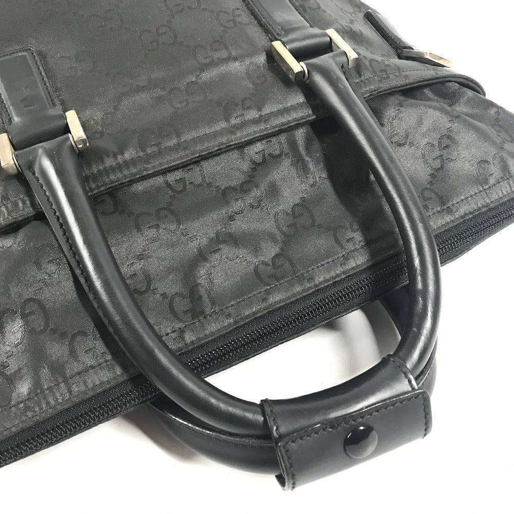 GUCCI 012-0380 Logo GG Vertical Tote Bag, Handbag, Nylon, Unisex, Black