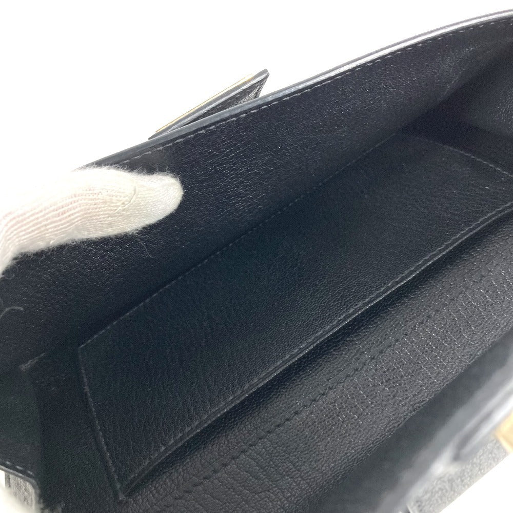 HERMES Pochette Medor Logo Pouch, Second Bag, Clutch Bag, Leather, Unisex, Black