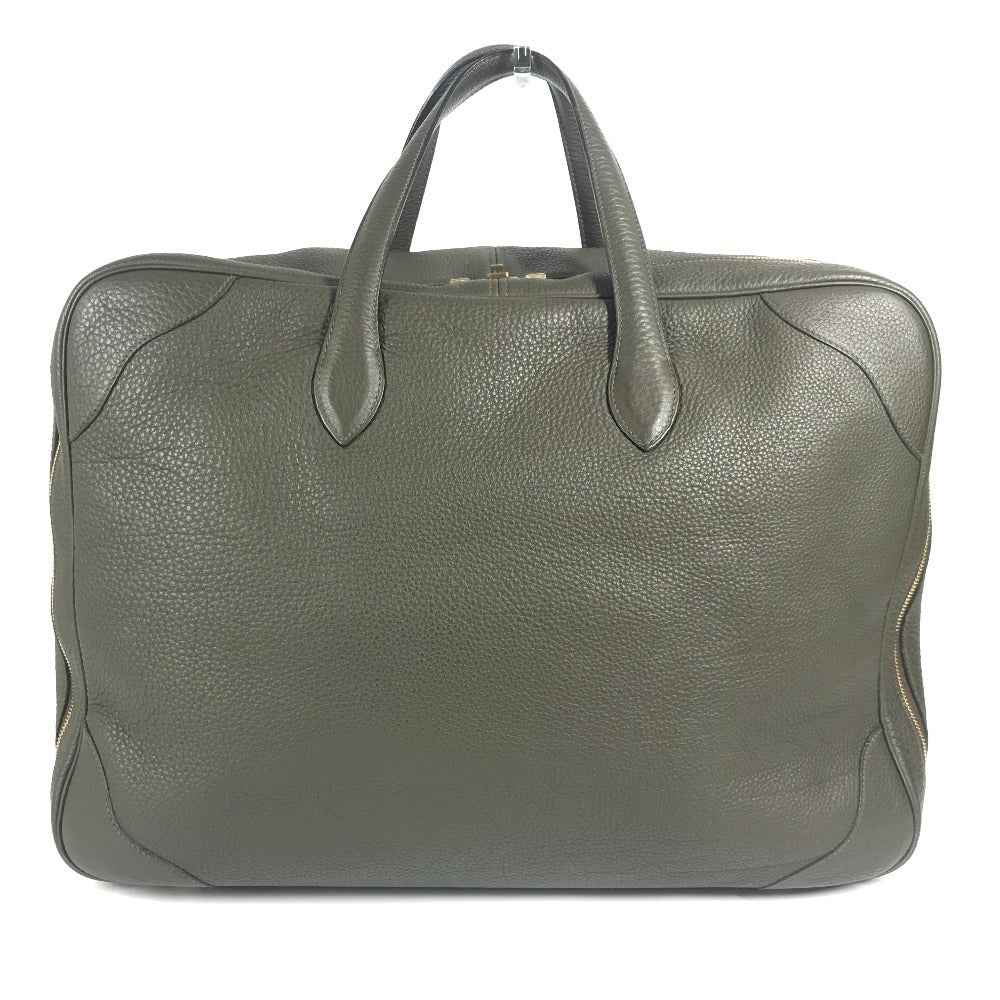 HERMES Victoria 50 Victoria 50 Bag Handbag Tote Bag Travel Bag Boston Bag Taurillon Clemence Unisex Khaki