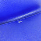 HERMES Pochette Medor Logo Pouch Second Bag Clutch Bag Leather Unisex Blue