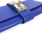 HERMES Pochette Medor Logo Pouch Second Bag Clutch Bag Leather Unisex Blue