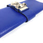 HERMES Pochette Medor Logo Pouch Second Bag Clutch Bag Leather Unisex Blue