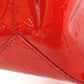 LOUIS VUITTON M91088 Monogram Vernis Reed PM Tote Bag/Handbag in Monogram Vernis Canvas, Unisex, Rouge Red