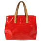 LOUIS VUITTON M91088 Monogram Vernis Reed PM Tote Bag/Handbag in Monogram Vernis Canvas, Unisex, Rouge Red