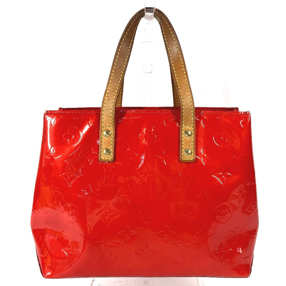 LOUIS VUITTON M91088 Monogram Vernis Reed PM Tote Bag/Handbag in Monogram Vernis Canvas, Unisex, Rouge Red