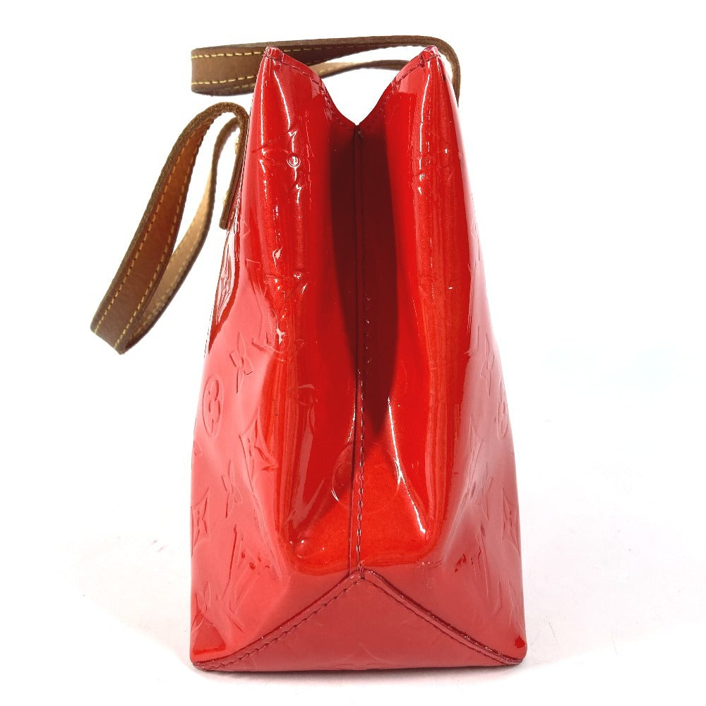 LOUIS VUITTON M91088 Monogram Vernis Reed PM Tote Bag/Handbag in Monogram Vernis Canvas, Unisex, Rouge Red