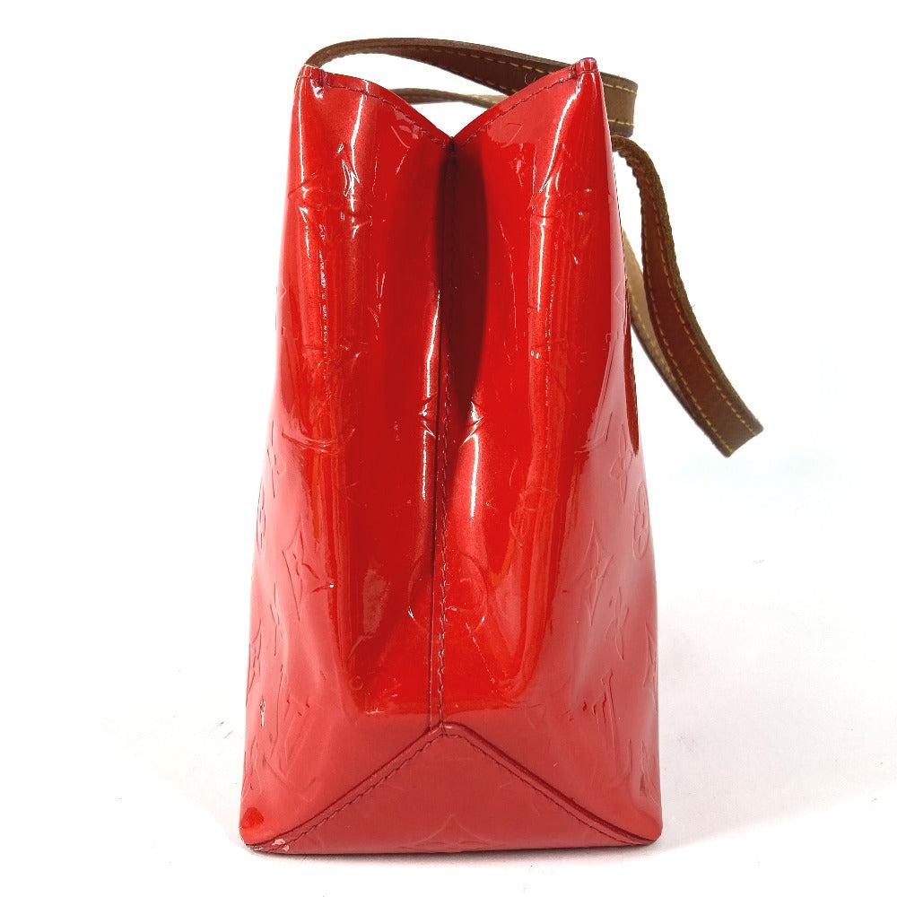 LOUIS VUITTON M91088 Monogram Vernis Reed PM Tote Bag/Handbag in Monogram Vernis Canvas, Unisex, Rouge Red
