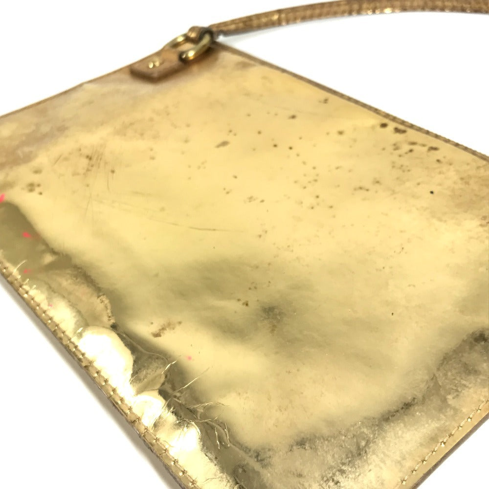 LOUIS VUITTON M95278 Monogram Miroir Pochette Plat Pouch Shoulder Bag Clutch Bag 2-Way Bag Handbag Leather Unisex Gold