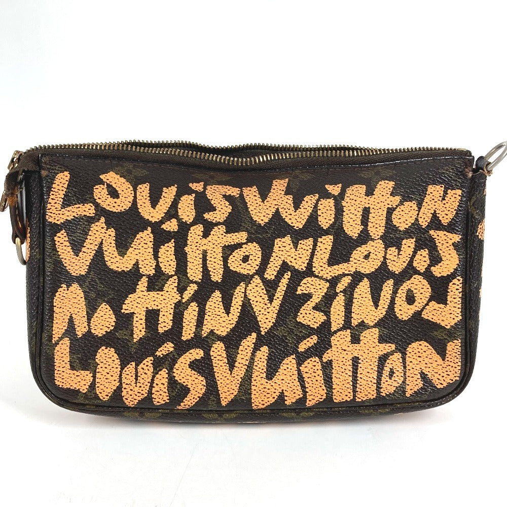 LOUIS VUITTON M92193 Monogram Graffiti Pochette Accessoires Handbag/Shoulder Bag, Accessory Pouch, Monogram Graffiti Canvas, Women's, Orange