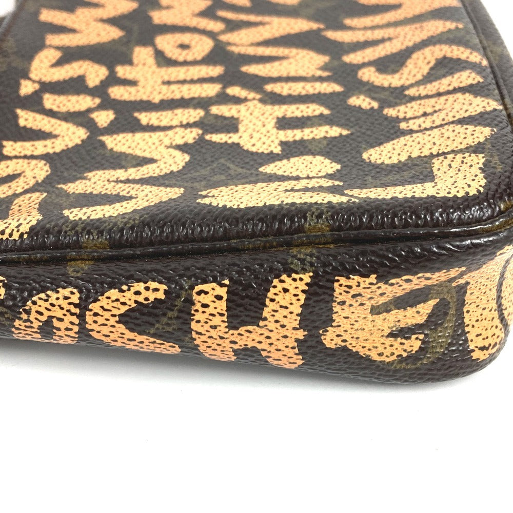 LOUIS VUITTON M92193 Monogram Graffiti Pochette Accessoires Handbag/Shoulder Bag, Accessory Pouch, Monogram Graffiti Canvas, Women's, Orange
