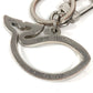 LOUIS VUITTON M61936 America's Cup Portecle Baleine Bag Charm Whale Key Holder Metal Unisex Silver