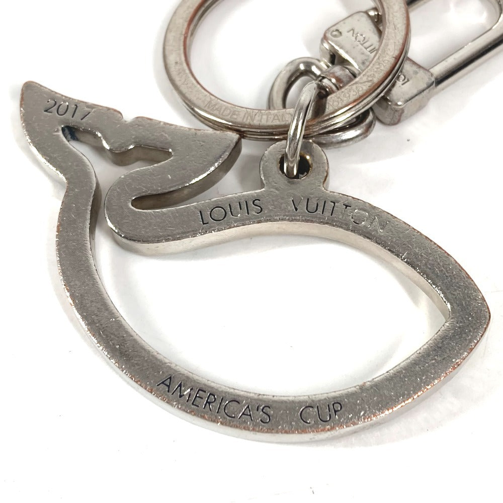 LOUIS VUITTON M61936 America's Cup Portecle Baleine Bag Charm Whale Key Holder Metal Unisex Silver