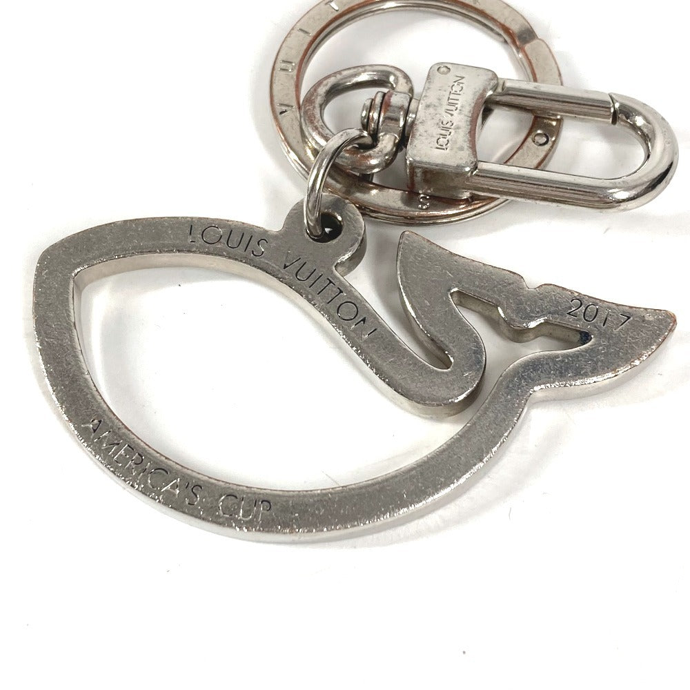 LOUIS VUITTON M61936 America's Cup Portecle Baleine Bag Charm Whale Key Holder Metal Unisex Silver