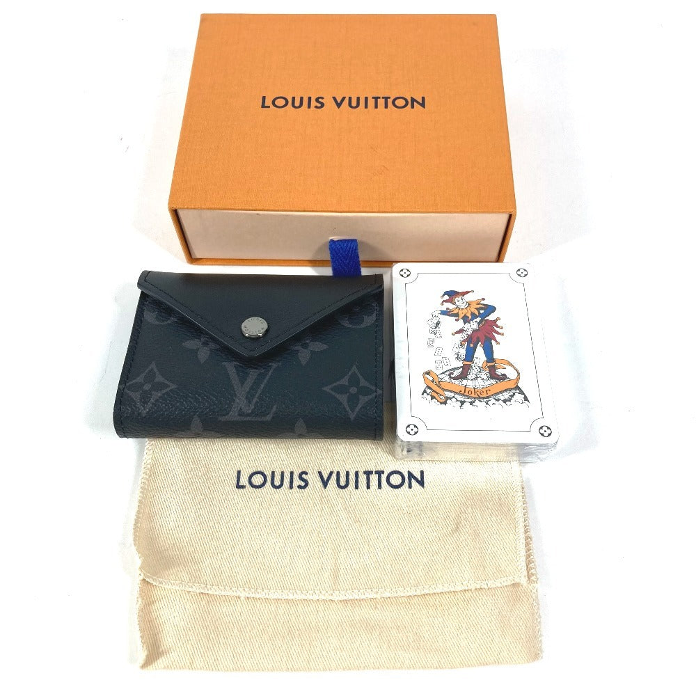 LOUIS VUITTON GI0198 Monogram Eclipse Etui Carte Arsène Playing Cards & Pouch 54 Cards Card Case Business Card Holder Card Case Monogram Eclipse Canvas Unisex Black
