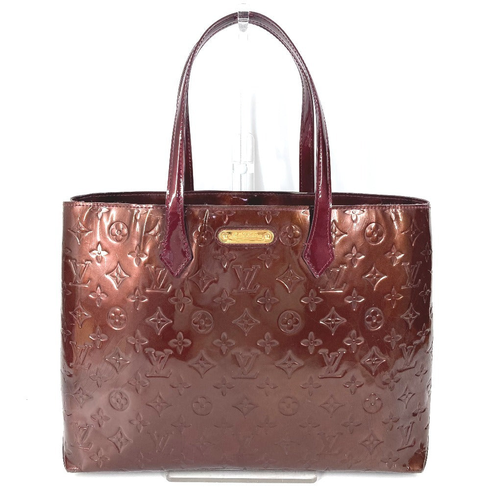 LOUIS VUITTON M91646 Monogram Vernis Wilshire MM Wilshire MM Bag Shoulder Bag Tote Bag Handbag Monogram Vernis Canvas Women's Rouge Fauviste Purple