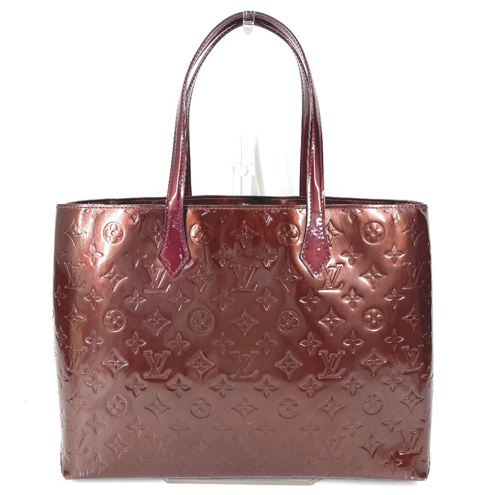 LOUIS VUITTON M91646 Monogram Vernis Wilshire MM Wilshire MM Bag Shoulder Bag Tote Bag Handbag Monogram Vernis Canvas Women's Rouge Fauviste Purple