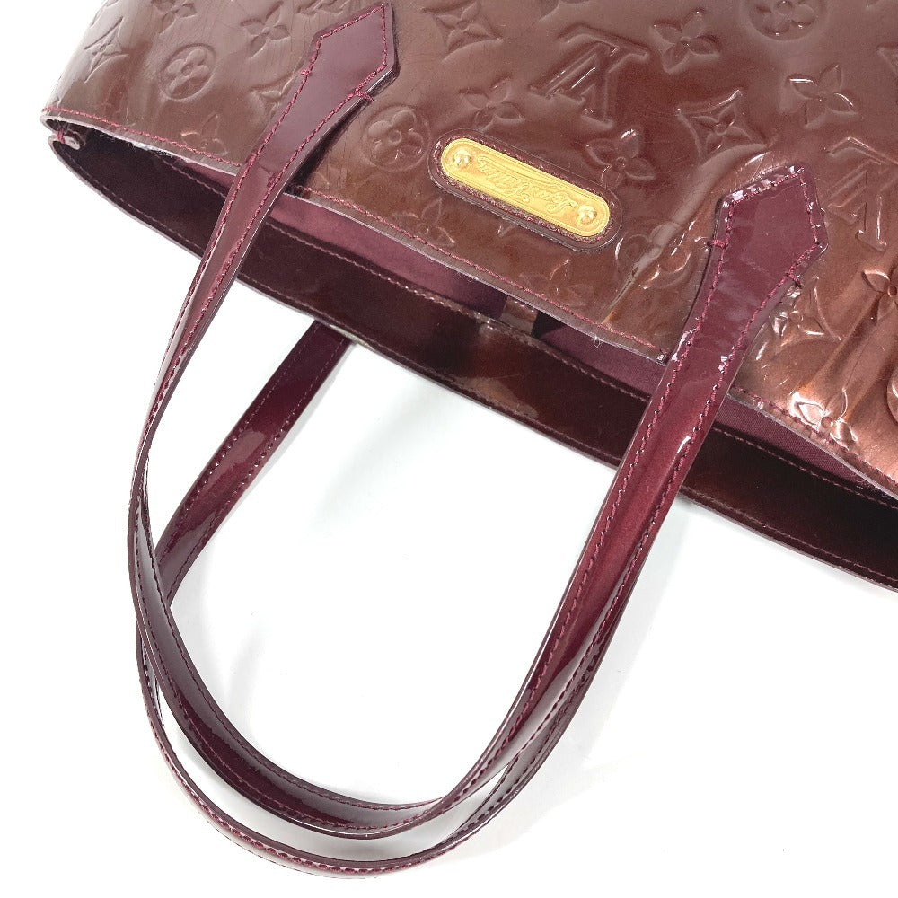LOUIS VUITTON M91646 Monogram Vernis Wilshire MM Wilshire MM Bag Shoulder Bag Tote Bag Handbag Monogram Vernis Canvas Women's Rouge Fauviste Purple