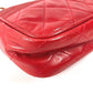 CHANEL Vintage CC Coco Mark Logo Matelasse Quilted Bag W Chain Shoulder Bag Tote Bag Shoulder Bag Leather/Coated Canvas Unisex Red