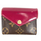 LOUIS VUITTON M62932 モノグラム ポルトフォイユ ゾエ コンパクトウォレット 財布 3つ折り財布 モノグラムキャンバス レディース フューシャ ブラウン