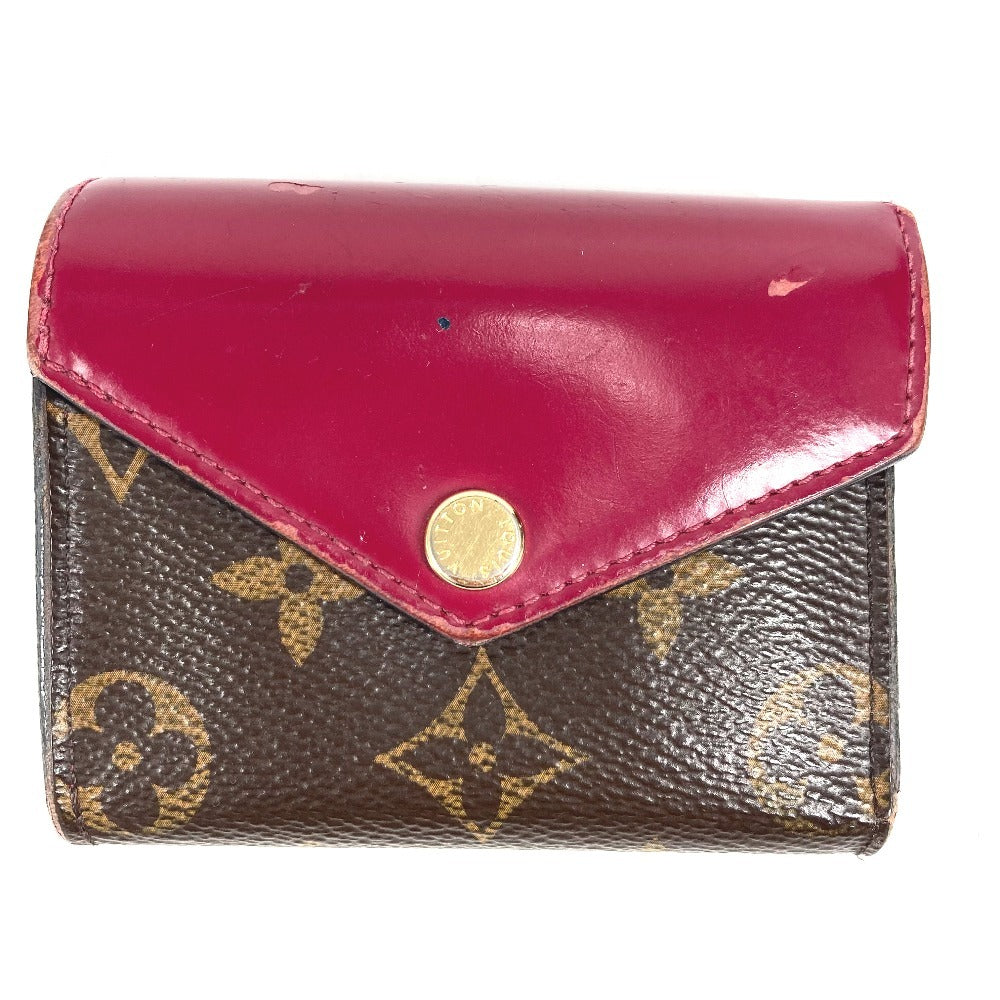 LOUIS VUITTON M62932 モノグラム ポルトフォイユ ゾエ コンパクトウォレット 財布 3つ折り財布 モノグラムキャンバス レディース フューシャ ブラウン