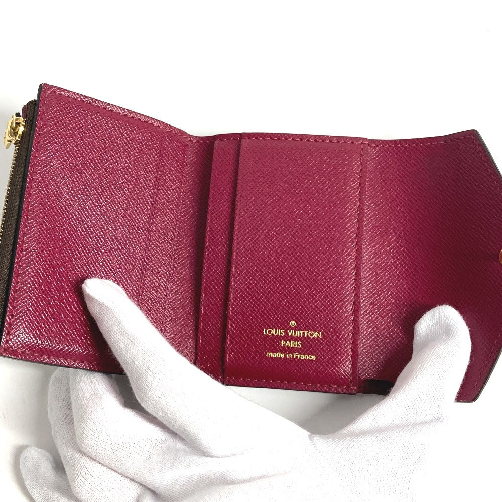 LOUIS VUITTON M62932 モノグラム ポルトフォイユ ゾエ コンパクトウォレット 財布 3つ折り財布 モノグラムキャンバス レディース フューシャ ブラウン