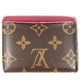 LOUIS VUITTON M62932 モノグラム ポルトフォイユ ゾエ コンパクトウォレット 財布 3つ折り財布 モノグラムキャンバス レディース フューシャ ブラウン