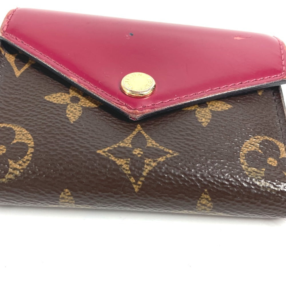 LOUIS VUITTON M62932 モノグラム ポルトフォイユ ゾエ コンパクトウォレット 財布 3つ折り財布 モノグラムキャンバス レディース フューシャ ブラウン