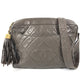 CHANEL Vintage CC Coco Mark Logo Quilted Matelasse Bag Crossbody Fringe Tassel Coco Ball Shoulder Bag Leather Unisex Brown