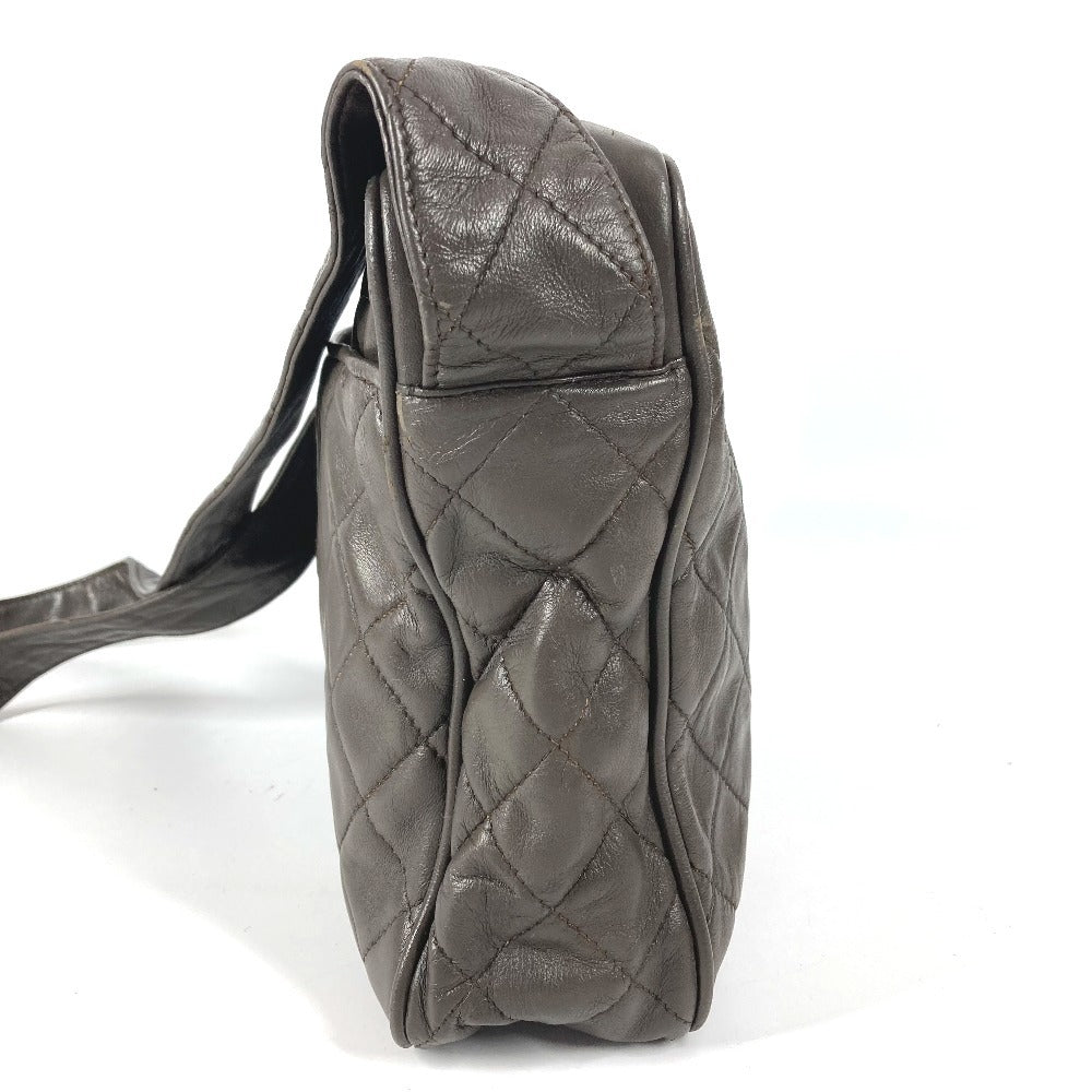 CHANEL Vintage CC Coco Mark Logo Quilted Matelasse Bag Crossbody Fringe Tassel Coco Ball Shoulder Bag Leather Unisex Brown
