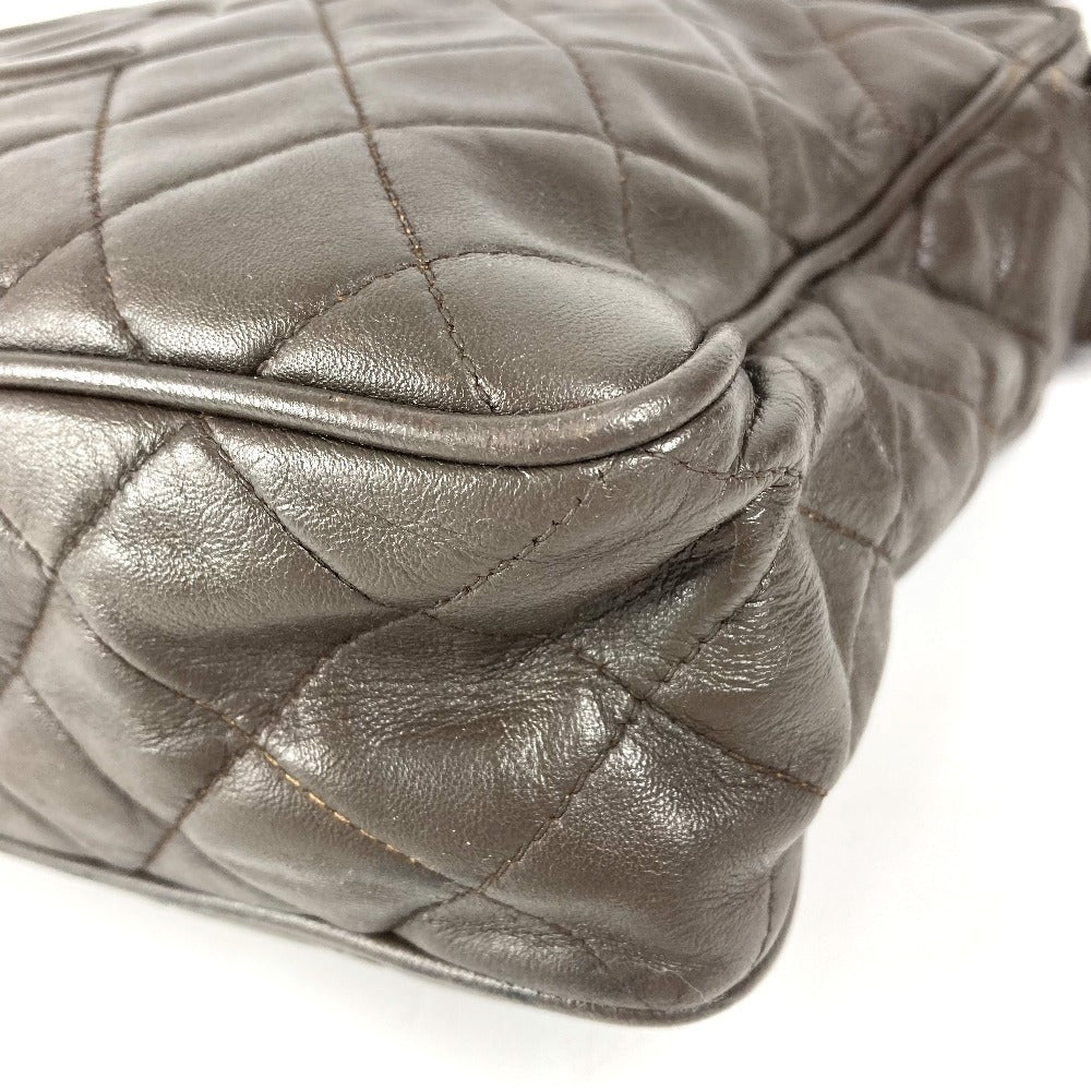 CHANEL Vintage CC Coco Mark Logo Quilted Matelasse Bag Crossbody Fringe Tassel Coco Ball Shoulder Bag Leather Unisex Brown
