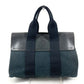 HERMES Valparaiso PM Valparaiso Tote Bag Flap Bag Handbag Cotton Unisex Black