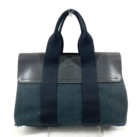 HERMES ヴァルパライソPM バルパライソ カバン トートバッグ フラップ バッグ ハンドバッグ コットン ユニセックス ブラック