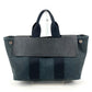 HERMES Valparaiso PM Valparaiso Tote Bag Flap Bag Handbag Cotton Unisex Black