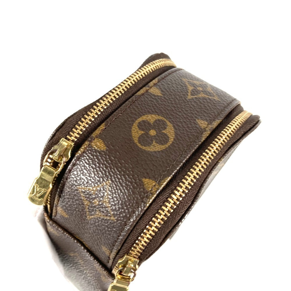 LOUIS VUITTON M47505 モノグラム トゥルースブラッシュ メイクポーチ 化粧ポーチ マルチポーチ ダブルファスナー ポーチ モノグラムキャンバス レディース ブラウン