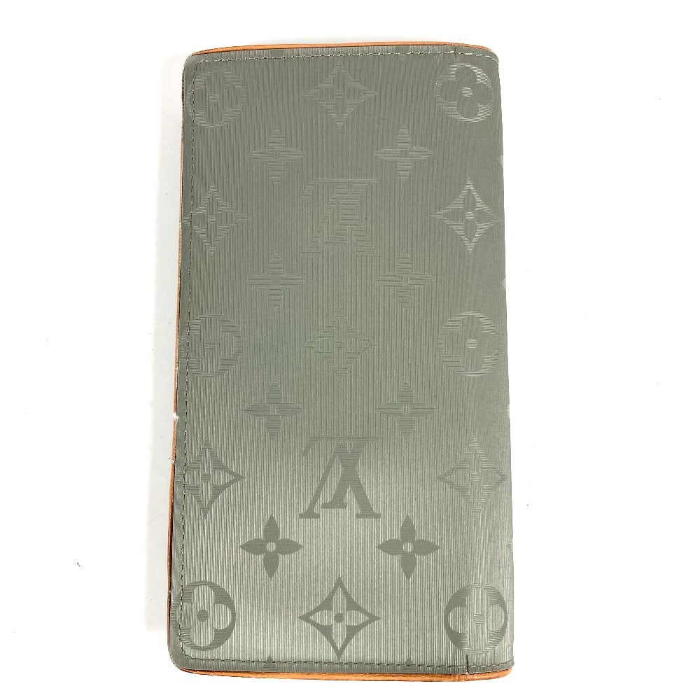 LOUIS VUITTON M63236 Monogram Titanium Portefeuille Brazza Long Wallet Bifold Canvas/Leather Unisex Grey