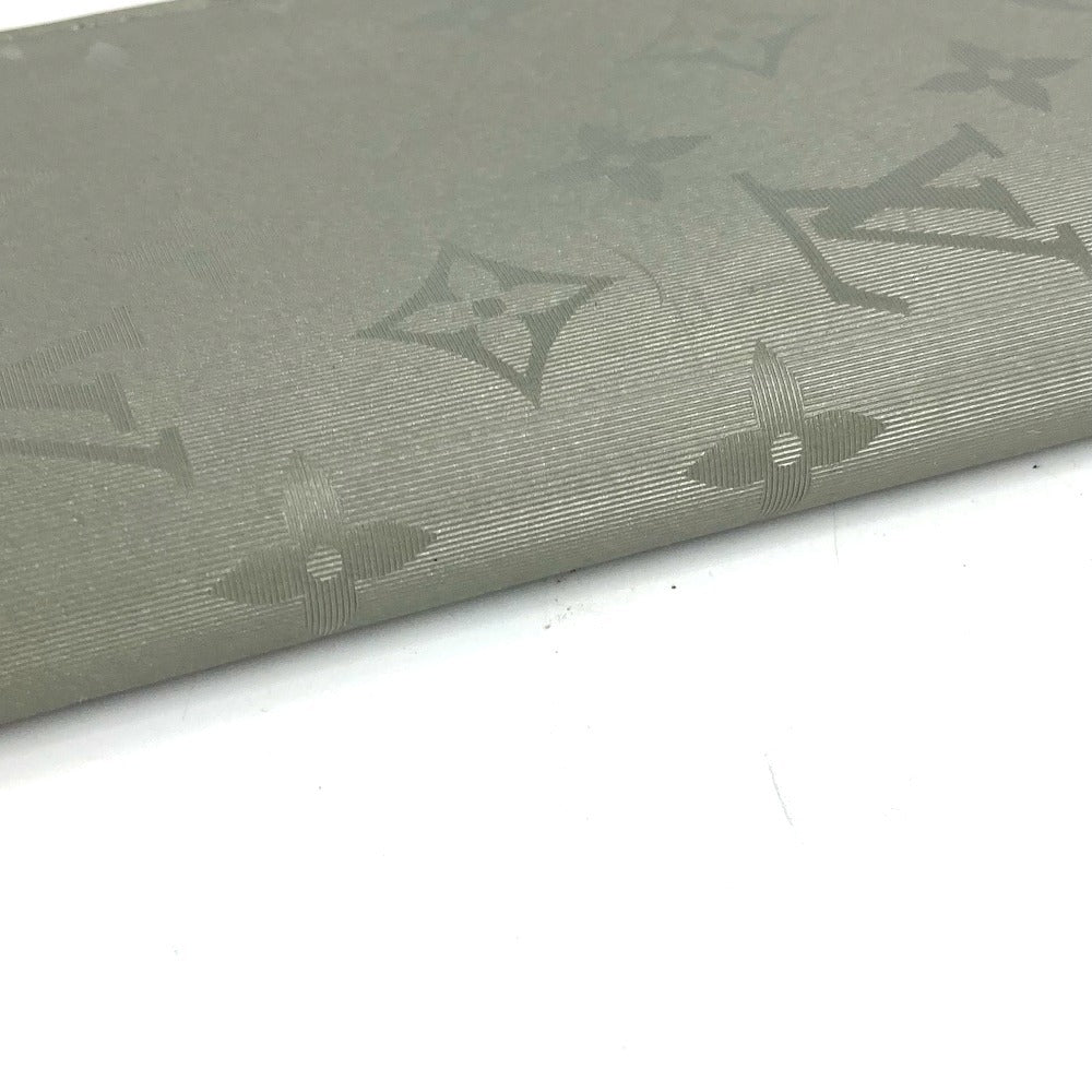 LOUIS VUITTON M63236 Monogram Titanium Portefeuille Brazza Long Wallet Bifold Canvas/Leather Unisex Grey