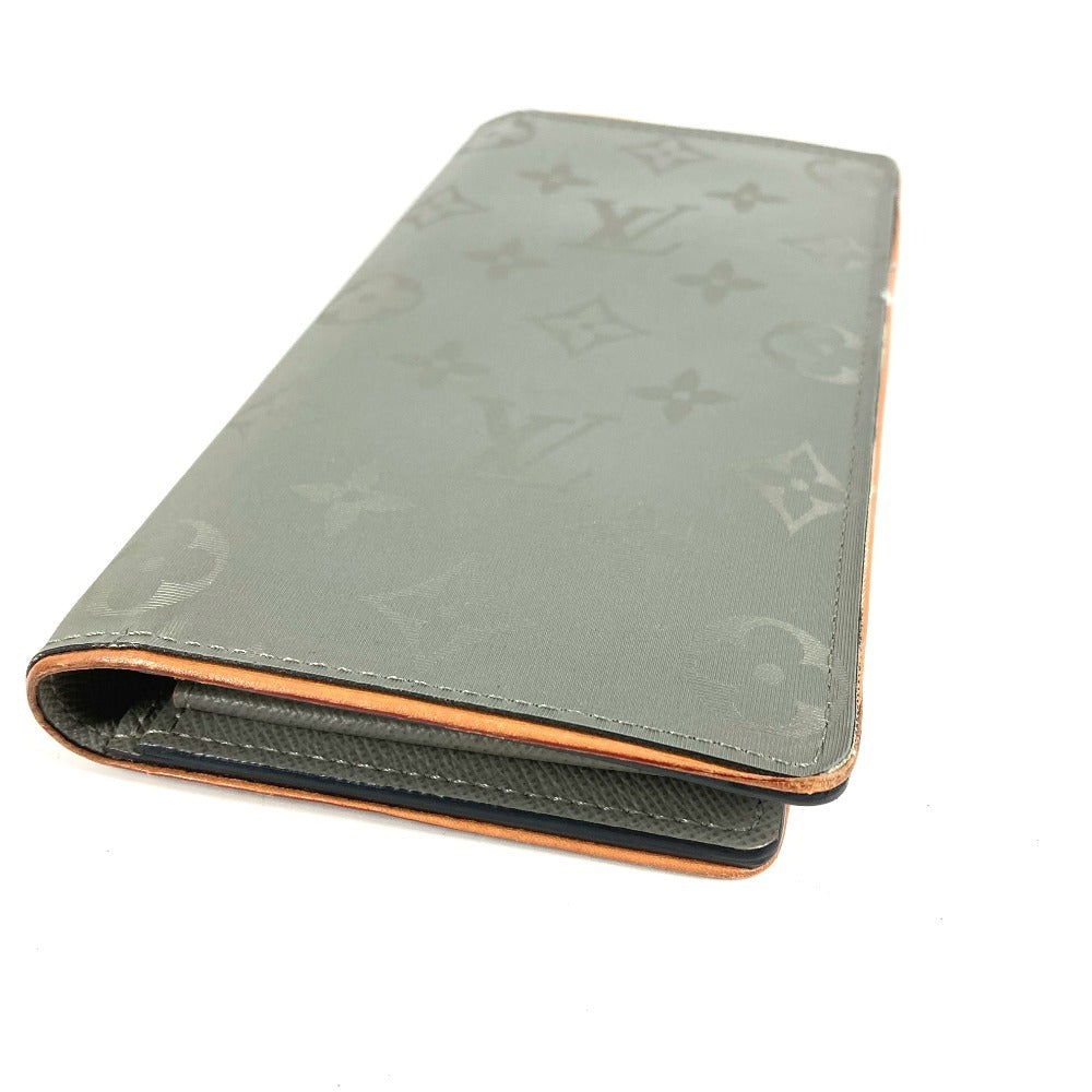LOUIS VUITTON M63236 Monogram Titanium Portefeuille Brazza Long Wallet Bifold Canvas/Leather Unisex Grey