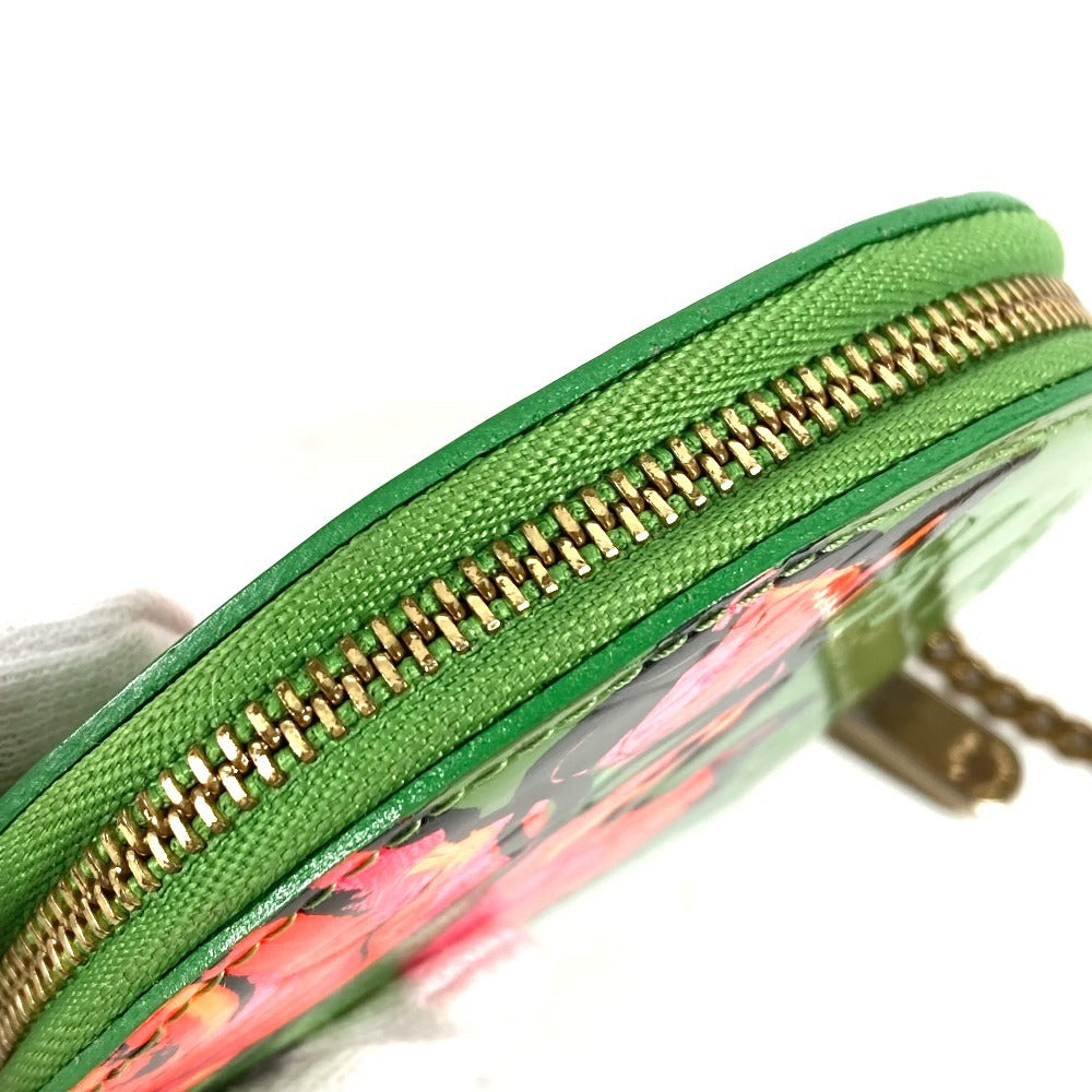LOUIS VUITTON M93692 Monogram Vernis Rose Portemonnaie Chapeau Stephen Sprouse Wallet Coin Purse Chain Coin Case Monogram Vernis Ladies Green