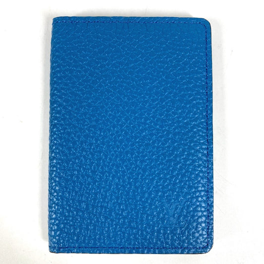 LOUIS VUITTON M58812 オーガナイザードゥポッシュ 2つ折り パスケース 名刺入れ カードケース トリヨンレザー ユニセックス ブルー