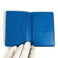 LOUIS VUITTON M58812 Organiser de Poche Bi-fold Pass Case Card Holder Taurillon Leather Unisex Blue