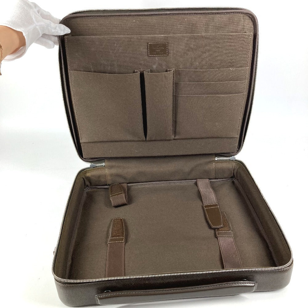 LOUIS VUITTON M30838 タイガ ポルト オルディナトゥール オデッサ トートバッグ カバン 書類バッグ ハンドバッグ ビジネスバッグ タイガレザー ユニセックス グリズリ ブラウン