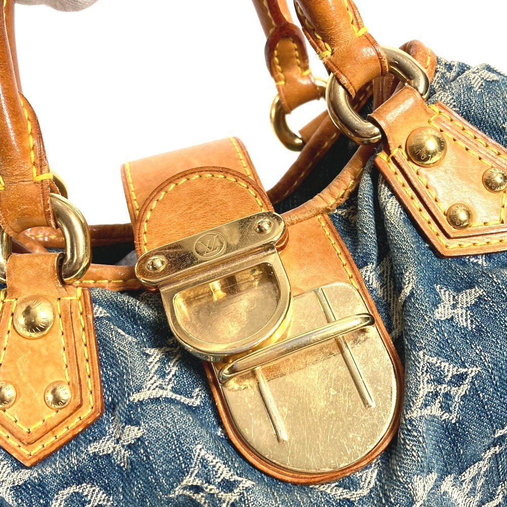 LOUIS VUITTON M95020 モノグラムデニム プリーティ カバン ミニバッグ ハンドバッグ モノグラムデニム レディース ブルー