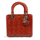 Dior Cannage Logo Lady Dior Ladydior Bag Tote Bag Handbag Enamel Women's Pink