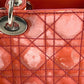 Dior Cannage Logo Lady Dior Ladydior Bag Tote Bag Handbag Enamel Women's Pink