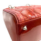 Dior Cannage Logo Lady Dior Ladydior Bag Tote Bag Handbag Enamel Women's Pink