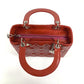 Dior Cannage Logo Lady Dior Ladydior Bag Tote Bag Handbag Enamel Women's Pink