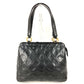 CHANEL ヴィンテージ ロゴ マトラッセ キルティング カバン トートバッグ ショルダーバッグ 肩掛け ハンドバッグ レザー ユニセックス ブラック
